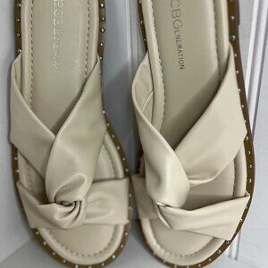 BCBGeneration Womens Zexanna Open Toe Studded Slides